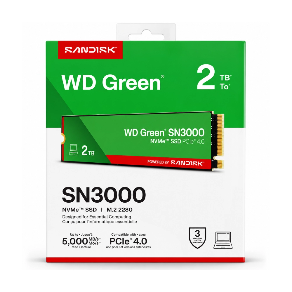 WD Internal SSD 2TB NVMe 2280 Green (SN3000) | Mega Jaipur